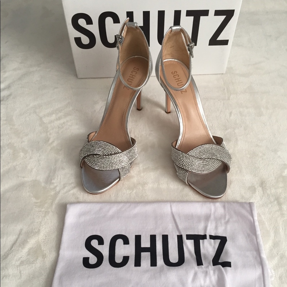 Schutz Jolita Crystal Embellished Sandal